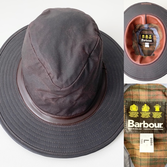 Barbour Accessories - BARBOUR Waxed Cotton Brim Unisex Waterproof Hat